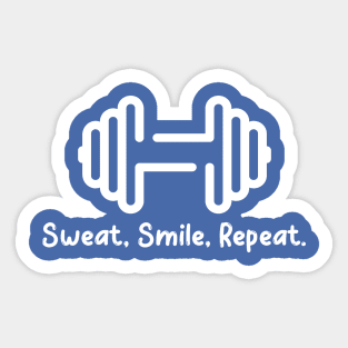 Sweat, smile, repeat, minimalist quote Sticker